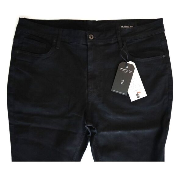 The Perfect Jean JUXT1BBDT Men's Sz 42x32 Bandit Black Slim Fit Denim Jeans - Picture 5 of 12